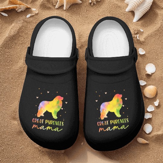 Great Pyrenees Mom Colorful Great Pyrenees Gifts Nurse Clogs