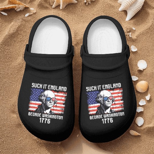 Suck it England George Washington 1776 USA Nurse Clogs
