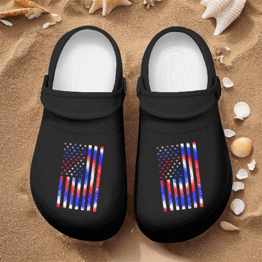 American Flag Cat Lover LGBT Pride Month Feline Nurse Clogs