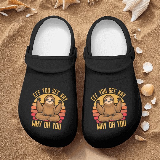 Sloth Hilarious Sloth Yoga Nurse Clogs