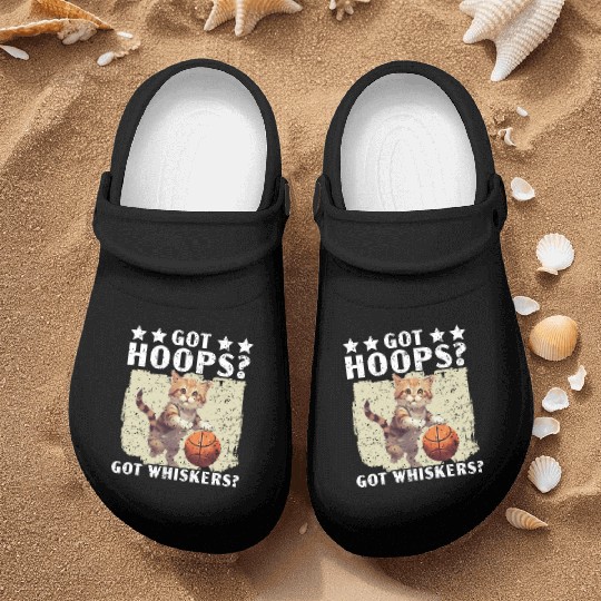 Basketball Cat Basketball Player I Love Basketball Nurse Clogs