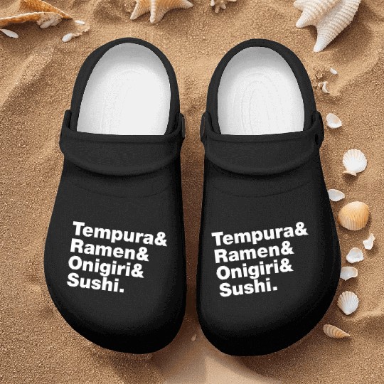 Japanese Foods Tempura Ramen Onigiri Sushi 70s Nurse Clogs