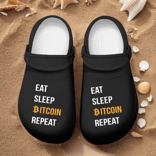 EAT SLEEP BITCOIN REPEAT- Bitcoin Crypto Nurse Clogs