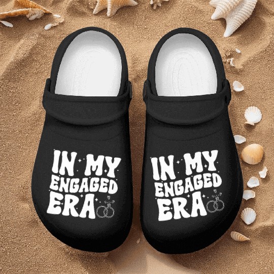 Funny Engagement In My Engaged Era Groovy Wedding Nurse Clogs