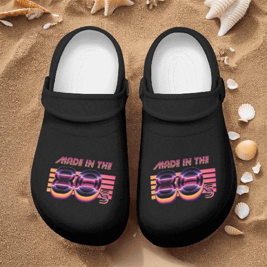 Retrowave Made In The 80s Nurse Clogs