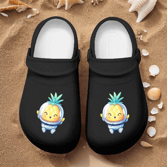 Kawaii astronauts pineapple Nurse Clogs