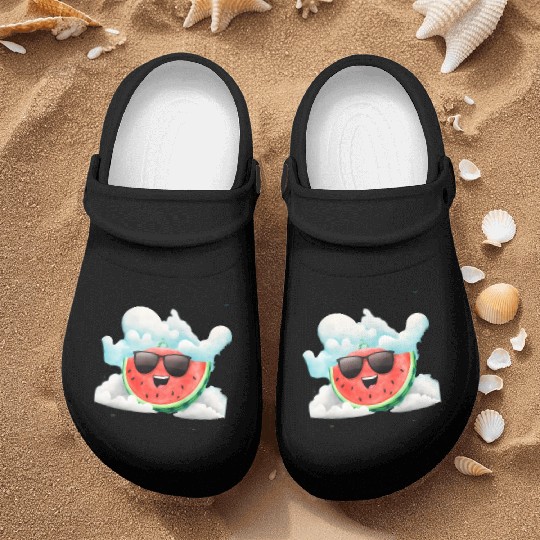 Cute Watermelon Party Summer Melon Fruit Nurse Clogs