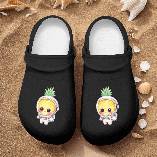 Kawaii astronauts pineapple Nurse Clogs