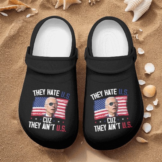 They Hate US Cuz They Ain't US Funny 4th Of July Nurse Clogs