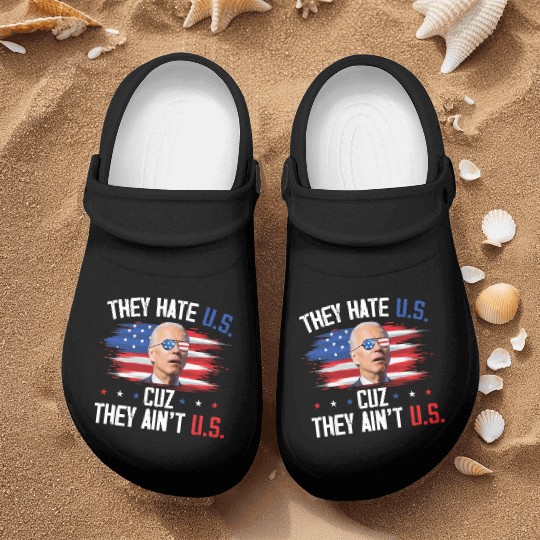 They Hate US Cuz They Ain't US Funny 4th Of July Nurse Clogs