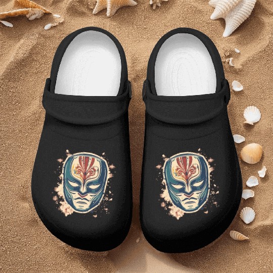 Lucha Libre Mexican Wrestling Mask Luchador Nurse Clogs