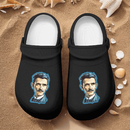 Nikola Tesla Physics Nerd Geek Nurse Clogs