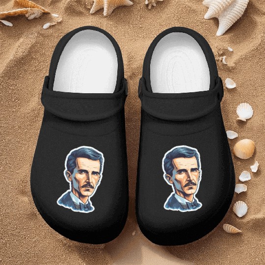 Nikola Tesla Physics Geek Nerd Nurse Clogs