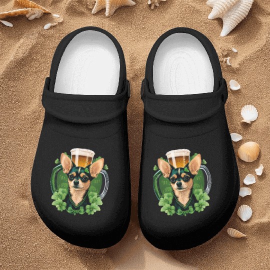 Chihuahua | St. Saint Patricks Day Beer Shamrock Nurse Clogs
