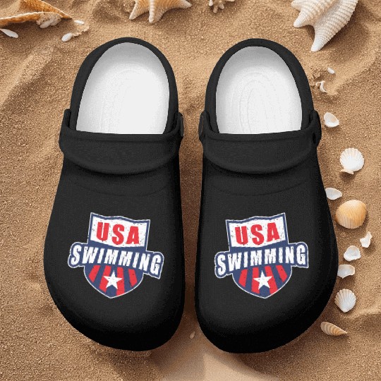 Usa Swimming Team Sports Athlete Us Swim Aquatic Nurse Clogs