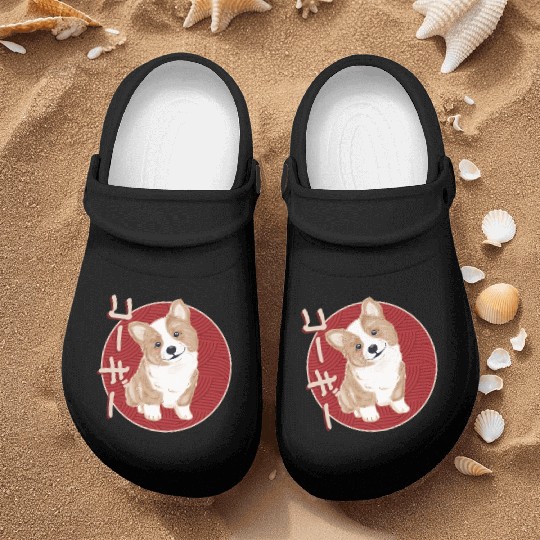 Japanese Corgi Puppy Nurse Clogs