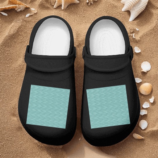 Teal White Minimal Pattern Nurse Clogs