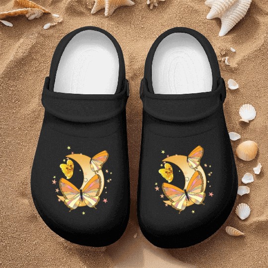 Orange butterflies moon aesthetic butterfly insect Nurse Clogs