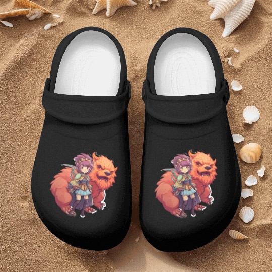 Whimsical Beast Tamer Commandin Design Nurse Clogs