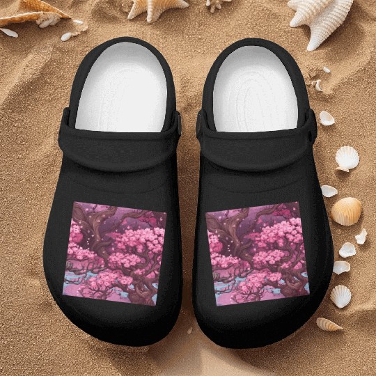 Anime Euphoria: Fantasy Cherry Blossom Dreamscape Nurse Clogs