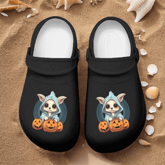 Chihuahua Halloween Puppy Trick Or Treat Dog Lover Nurse Clogs