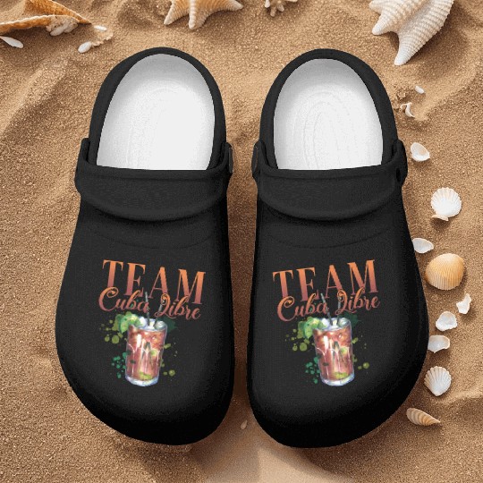 Team Cuba Libre Cocktail Bartender Nurse Clogs