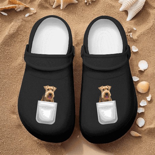 Welsh Terrier Puppy Dog In Your Pocket Nurse Clogs