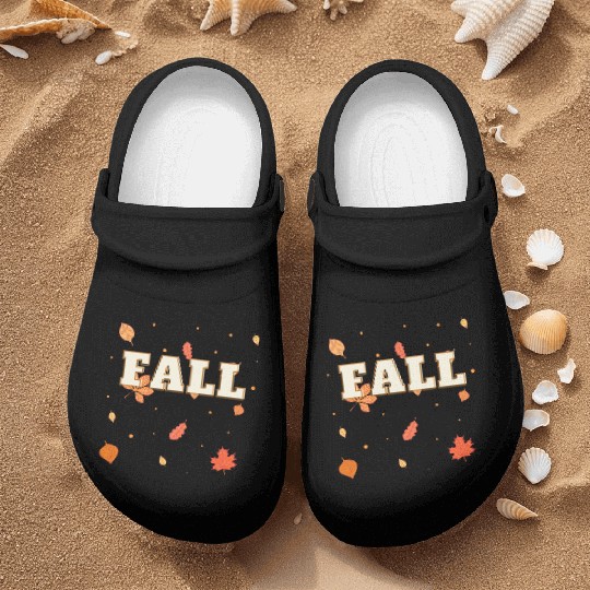 Autumn Serenity, Whimsical Leaves Nurse Clogs