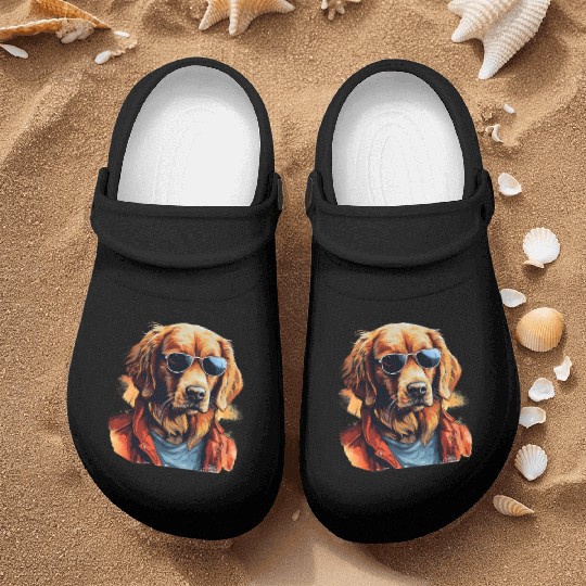 Golden Retriever in the Streets | Dog Lovers Nurse Clogs