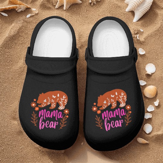 Mama Bear's Embrace: A Heartwarming Design Nurse Clogs