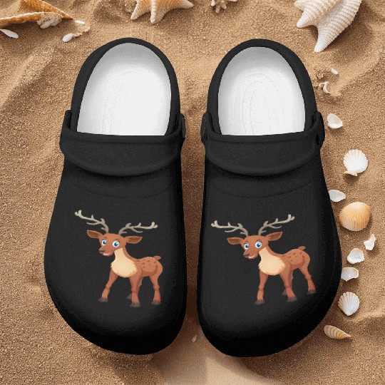 Deer forest animal design Nurse Clogs