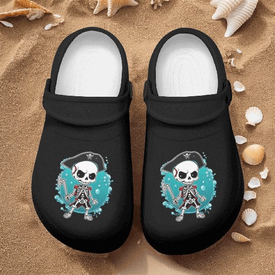 Pirate Skeleton Nurse Clogs
