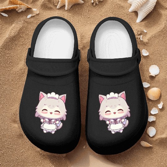 Yuki Kawaii Cat Maid Anime Manga Nurse Clogs