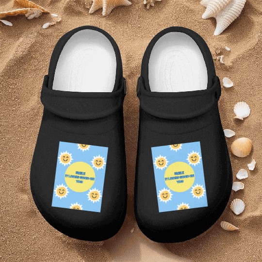 Happy sun smile quote poster Nurse Clogs