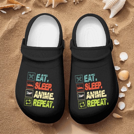 Eat Sleep Anime Repeat Ramen Kawaii Japanese Manga Nurse Clogs