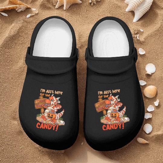 I'm Just Here For Candy Halloween Dragon Mummy Nurse Clogs