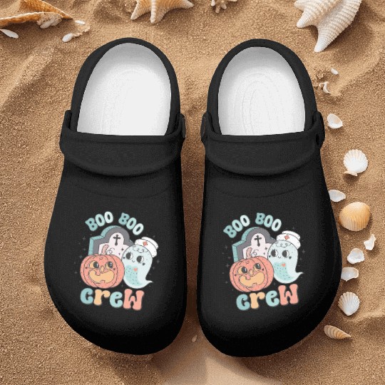 Boo Boo Crew Nurse Funny Ghost Women Halloween Nurse Clogs