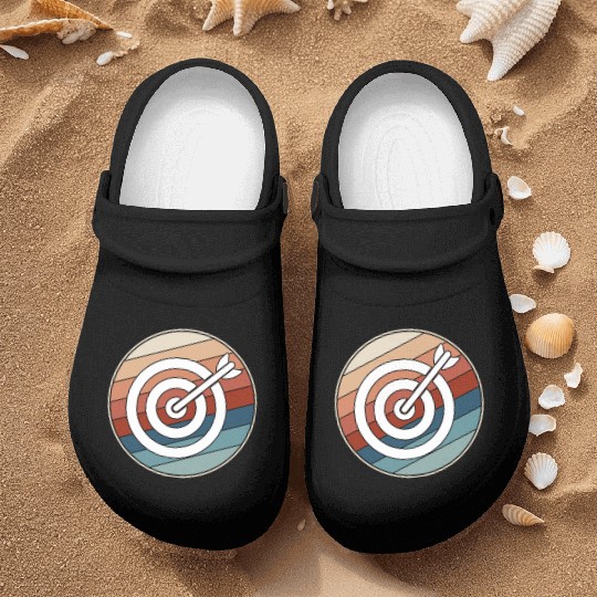 Retro Archery Bullseye Nurse Clogs