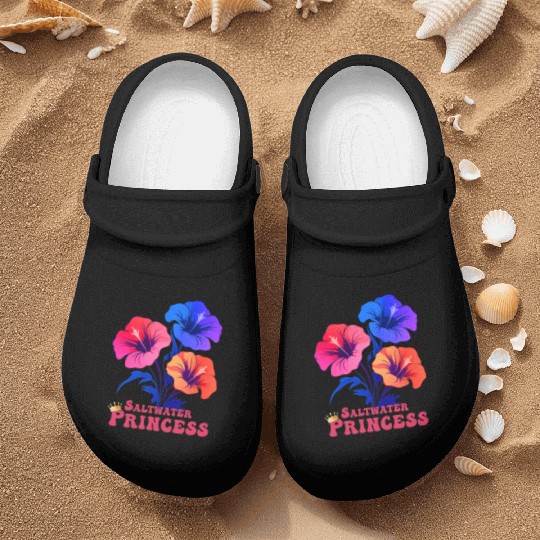 Surfing Girl 3 colors Hibiscus flowers Nurse Clogs