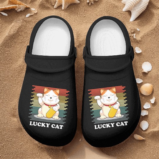 Lucky Cat - Maneki Neko Nurse Clogs