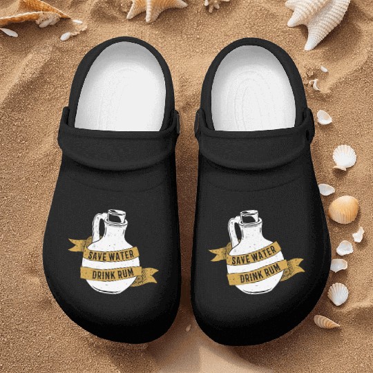 Save Water Drink Rum Nurse Clogs