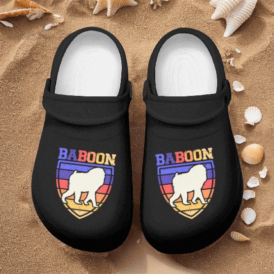 Baboon Monkey Lover Wildlife Animal Zookeeper Nurse Clogs