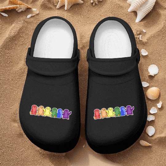 LGBT+ Flag Penguin Design for proud LGBT+ People Nurse Clogs