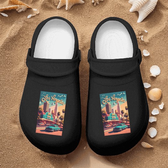 Los Angeles, Cities of the World, Poster vintage Nurse Clogs
