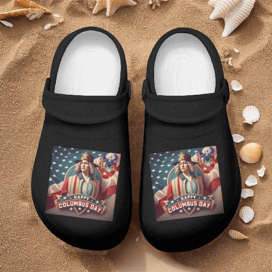 happy columbus day Nurse Clogs