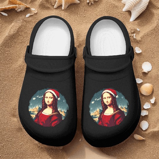 Mona Lisa Funny Christmas Art Nurse Clogs