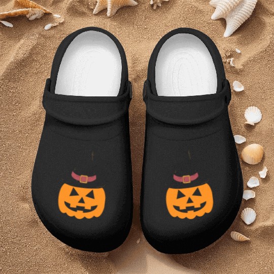 Pumpkin with hat Nurse Clogs - Funny Halloween