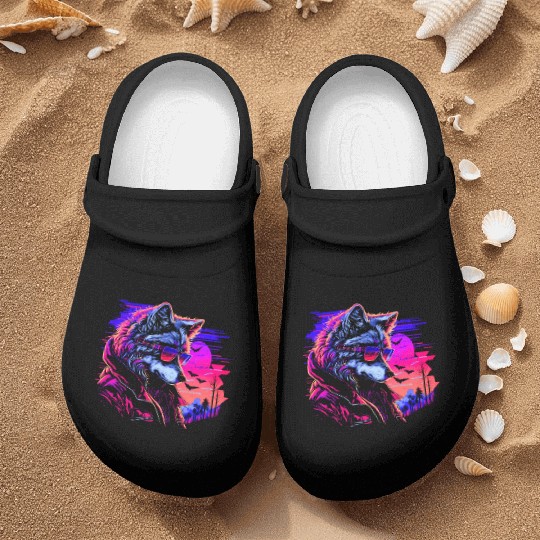 Midnight Synth Serenade Nurse Clogs