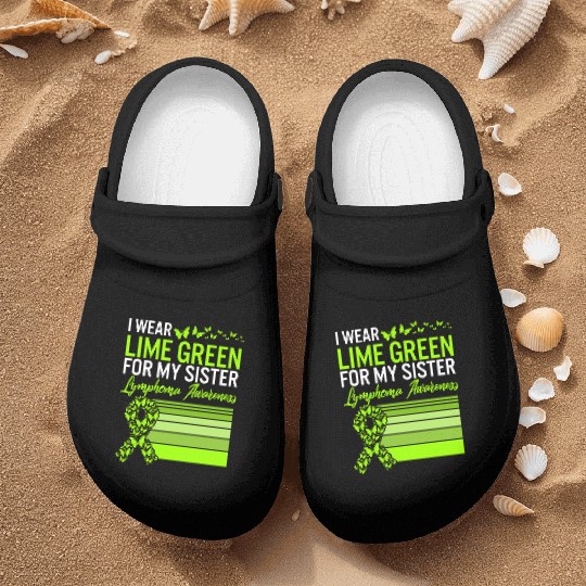 Lymphoma Warrior Nurse Clogs, I Wear Lime Green For My