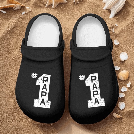 Papa Number One 1 Grandpa Fathers Day Nurse Clogs